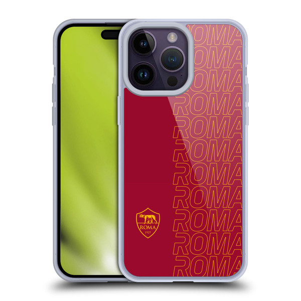AS Roma Crest Graphics Echo Soft Gel Case for Apple iPhone 14 Pro Max