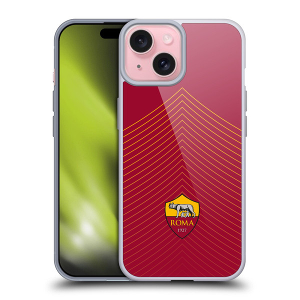 AS Roma Crest Graphics Arrow Soft Gel Case for Apple iPhone 15