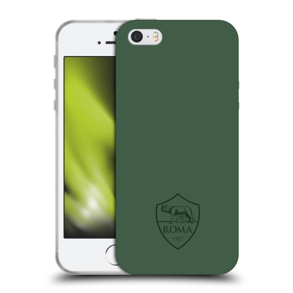 AS Roma Crest Graphics Full Colour Green Soft Gel Case for Apple iPhone 5 / 5s / iPhone SE 2016