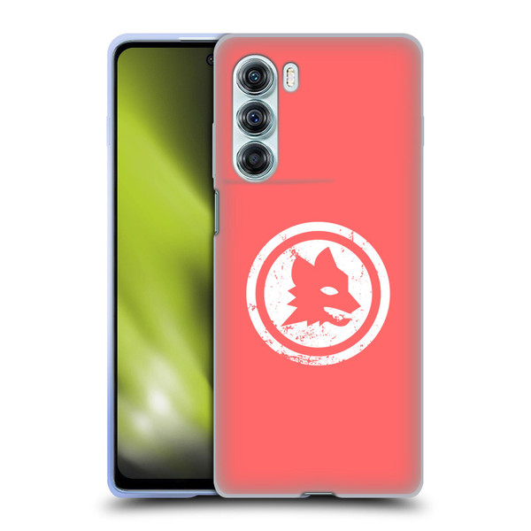 AS Roma Crest Graphics Pink Distressed Soft Gel Case for Motorola Edge S30 / Moto G200 5G