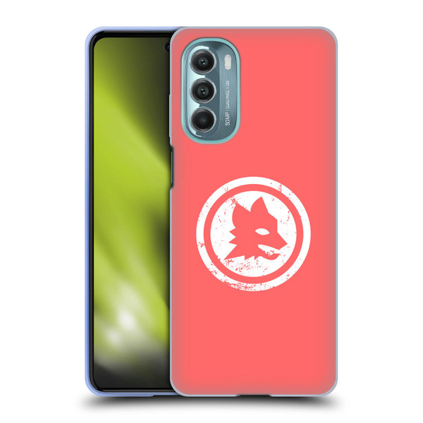 AS Roma Crest Graphics Pink Distressed Soft Gel Case for Motorola Moto G Stylus 5G (2022)
