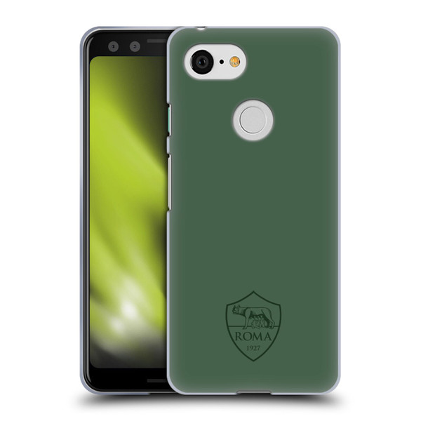 AS Roma Crest Graphics Full Colour Green Soft Gel Case for Google Pixel 3