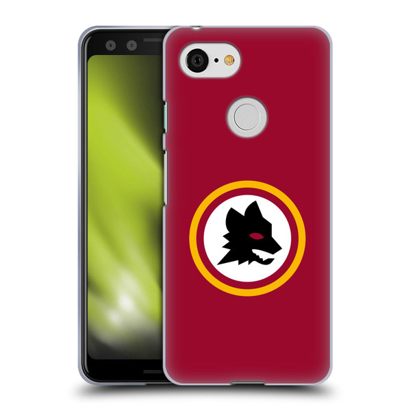 AS Roma Crest Graphics Wolf Circle Soft Gel Case for Google Pixel 3