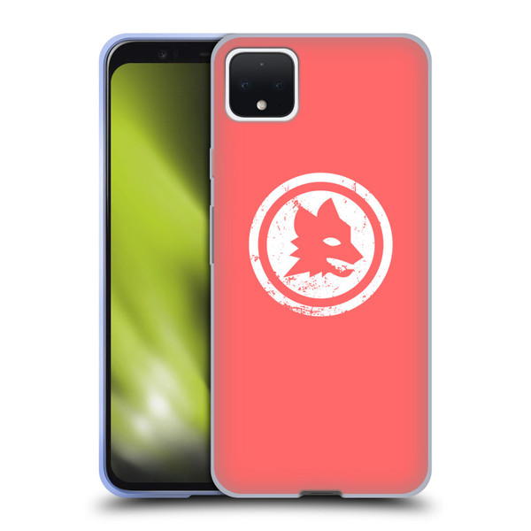 AS Roma Crest Graphics Pink Distressed Soft Gel Case for Google Pixel 4 XL