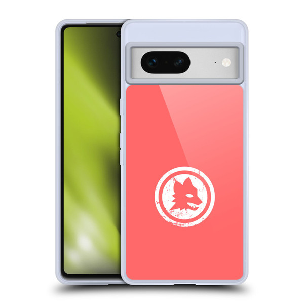AS Roma Crest Graphics Pink Distressed Soft Gel Case for Google Pixel 7