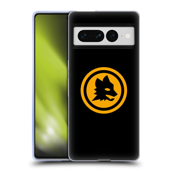 AS Roma Crest Graphics Black And Gold Soft Gel Case for Google Pixel 7 Pro