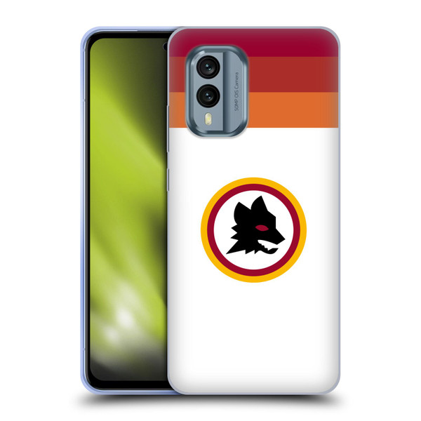 AS Roma Crest Graphics Wolf Retro Heritage Soft Gel Case for Nokia X30