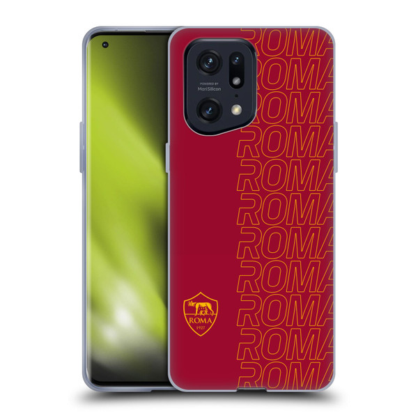 AS Roma Crest Graphics Echo Soft Gel Case for OPPO Find X5 Pro
