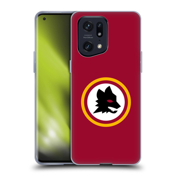 AS Roma Crest Graphics Wolf Circle Soft Gel Case for OPPO Find X5 Pro