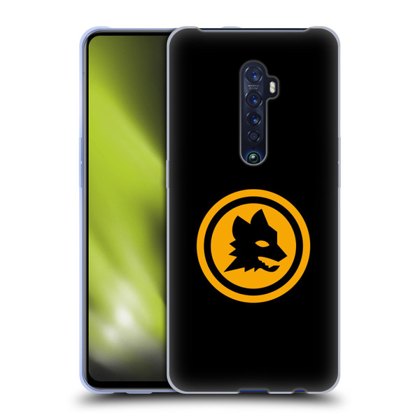 AS Roma Crest Graphics Black And Gold Soft Gel Case for OPPO Reno 2