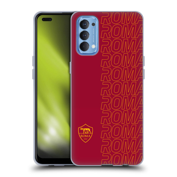 AS Roma Crest Graphics Echo Soft Gel Case for OPPO Reno 4 5G