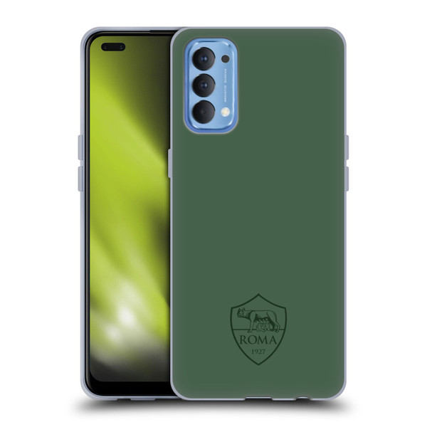 AS Roma Crest Graphics Full Colour Green Soft Gel Case for OPPO Reno 4 5G
