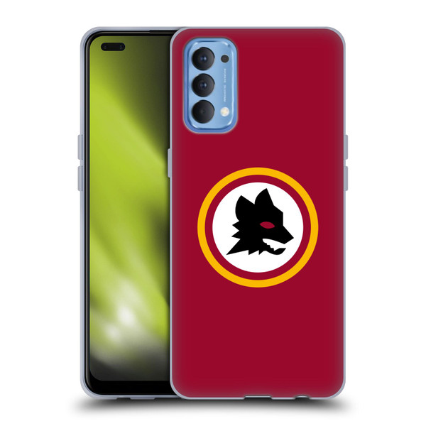 AS Roma Crest Graphics Wolf Circle Soft Gel Case for OPPO Reno 4 5G