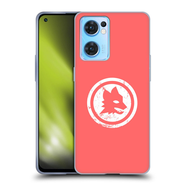 AS Roma Crest Graphics Pink Distressed Soft Gel Case for OPPO Reno7 5G / Find X5 Lite