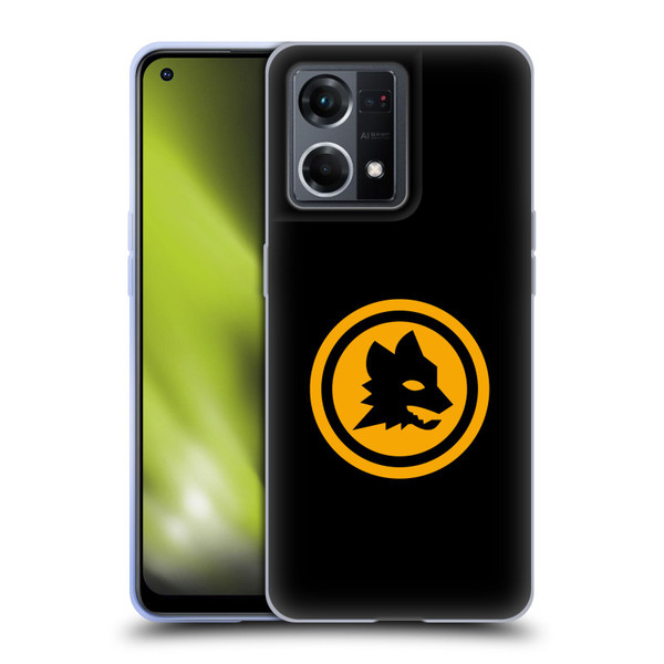 AS Roma Crest Graphics Black And Gold Soft Gel Case for OPPO Reno8 4G