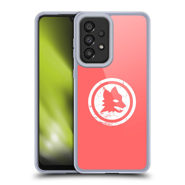 AS Roma Crest Graphics Pink Distressed Soft Gel Case for Samsung Galaxy A33 5G (2022)