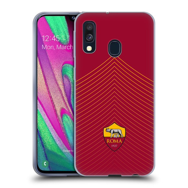 AS Roma Crest Graphics Arrow Soft Gel Case for Samsung Galaxy A40 (2019)