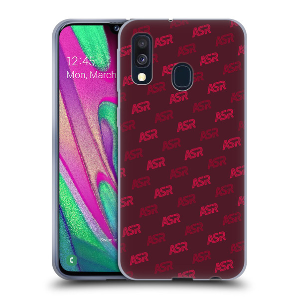 AS Roma Crest Graphics Wordmark Pattern Soft Gel Case for Samsung Galaxy A40 (2019)