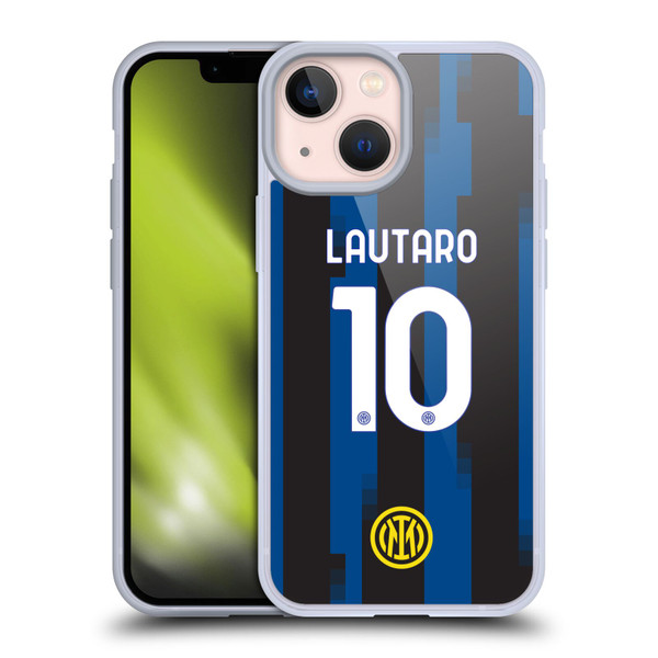 Fc Internazionale Milano 2023/24 Players Home Kit Lautaro Martínez Soft Gel Case for Apple iPhone 13 Mini