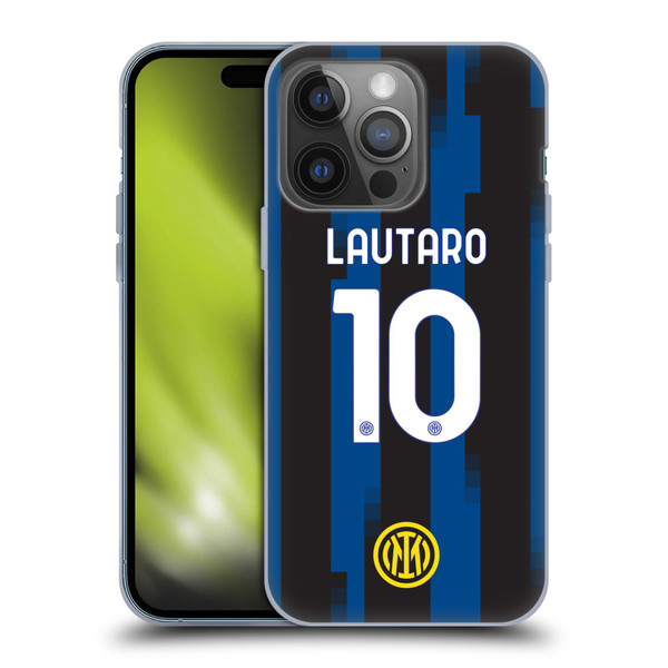 Fc Internazionale Milano 2023/24 Players Home Kit Lautaro Martínez Soft Gel Case for Apple iPhone 14 Pro