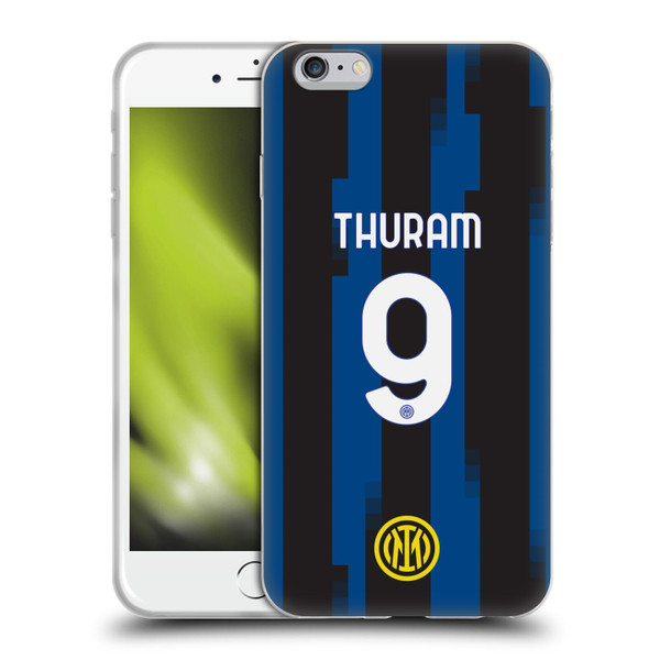 Fc Internazionale Milano 2023/24 Players Home Kit Marcus Thuram Soft Gel Case for Apple iPhone 6 Plus / iPhone 6s Plus