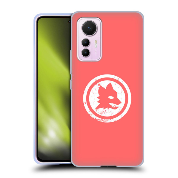AS Roma Crest Graphics Pink Distressed Soft Gel Case for Xiaomi 12 Lite