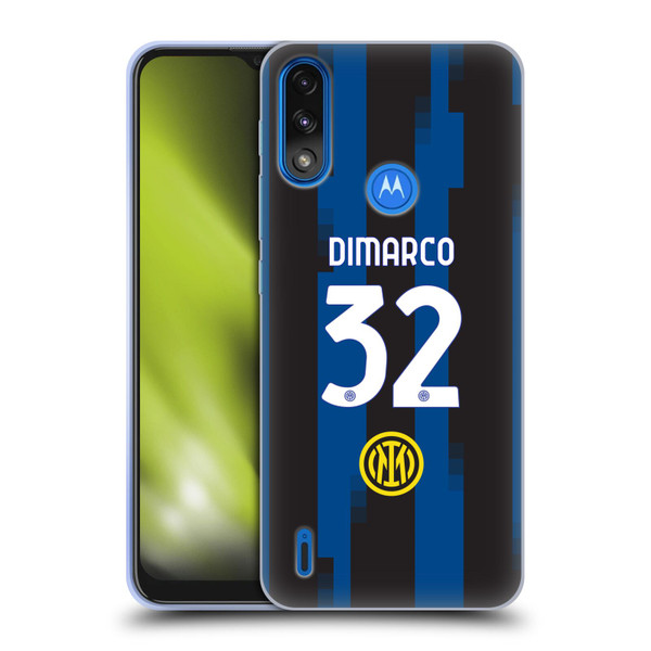 Fc Internazionale Milano 2023/24 Players Home Kit Federico Dimarco Soft Gel Case for Motorola Moto E7 Power / Moto E7i Power