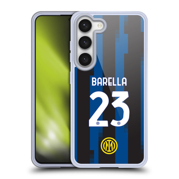 Fc Internazionale Milano 2023/24 Players Home Kit Nicolò Barella Soft Gel Case for Samsung Galaxy S23 5G