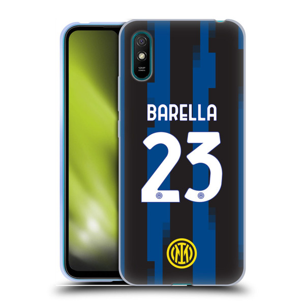 Fc Internazionale Milano 2023/24 Players Home Kit Nicolò Barella Soft Gel Case for Xiaomi Redmi 9A / Redmi 9AT