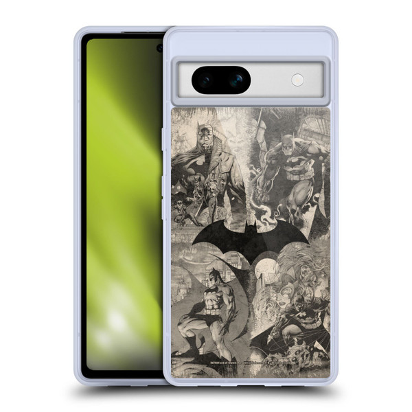 Batman DC Comics Hush Logo Collage Distressed Soft Gel Case for Google Pixel 7a