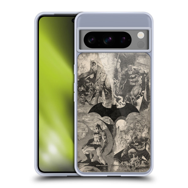 Batman DC Comics Hush Logo Collage Distressed Soft Gel Case for Google Pixel 8 Pro