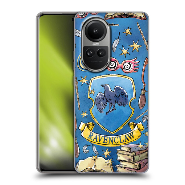 Harry Potter Deathly Hallows XIII Ravenclaw Pattern Soft Gel Case for OPPO Reno10 5G / Reno10 Pro 5G