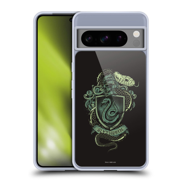Harry Potter Deathly Hallows XIV Slytherin Soft Gel Case for Google Pixel 8 Pro
