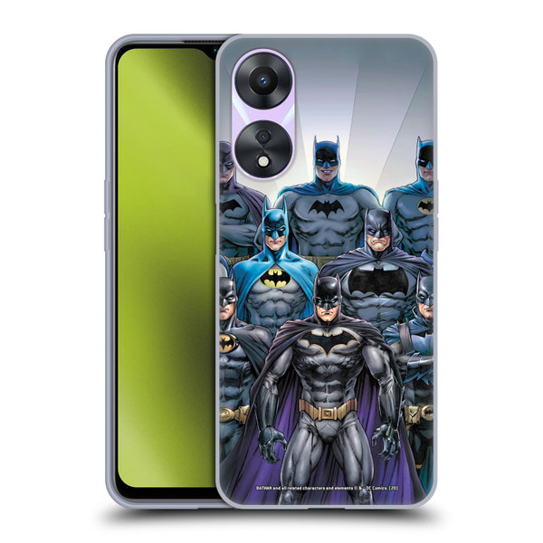 Batman DC Comics Iconic Comic Book Costumes Through The Years Soft Gel Case for OPPO A78 5G