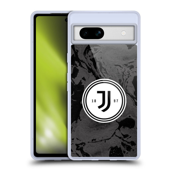 Juventus Football Club Art Monochrome Marble Logo Soft Gel Case for Google Pixel 7a