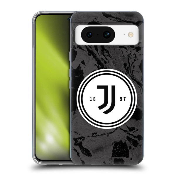 Juventus Football Club Art Monochrome Marble Logo Soft Gel Case for Google Pixel 8
