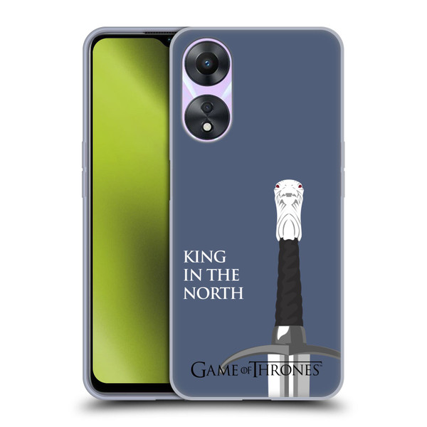 HBO Game of Thrones Graphics Longclaw King North Soft Gel Case for OPPO A78 4G