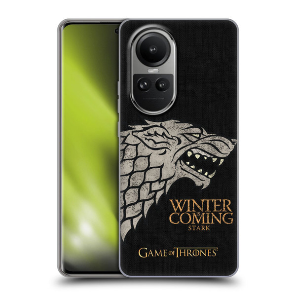 HBO Game of Thrones House Mottos Stark Soft Gel Case for OPPO Reno10 5G / Reno10 Pro 5G