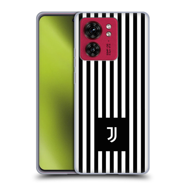 Juventus Football Club Lifestyle 2 Black & White Stripes Soft Gel Case for Motorola Moto Edge 40