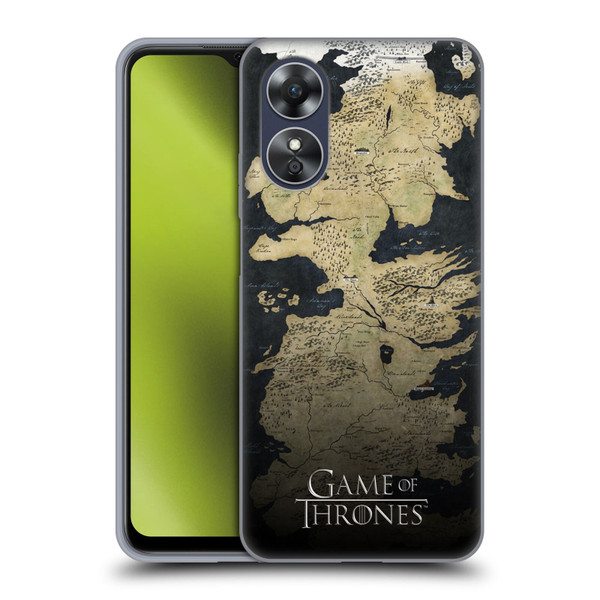 HBO Game of Thrones Key Art Westeros Map Soft Gel Case for OPPO A17
