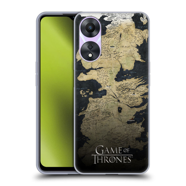 HBO Game of Thrones Key Art Westeros Map Soft Gel Case for OPPO A78 4G