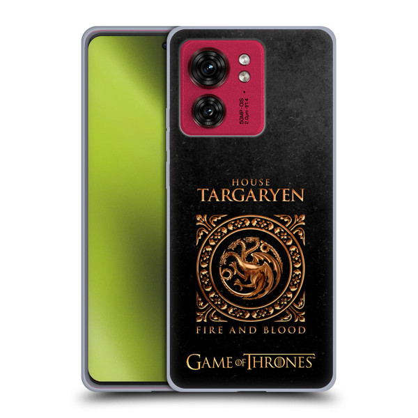 HBO Game of Thrones Metallic Sigils Targaryen Soft Gel Case for Motorola Moto Edge 40