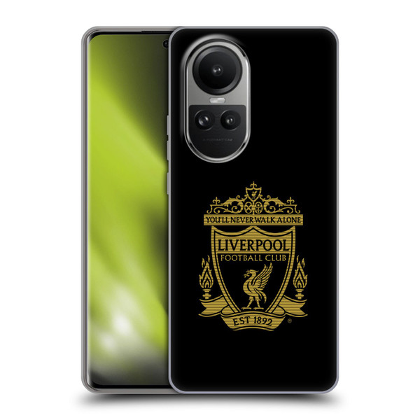 Liverpool Football Club Crest 2 Black 2 Soft Gel Case for OPPO Reno10 5G / Reno10 Pro 5G