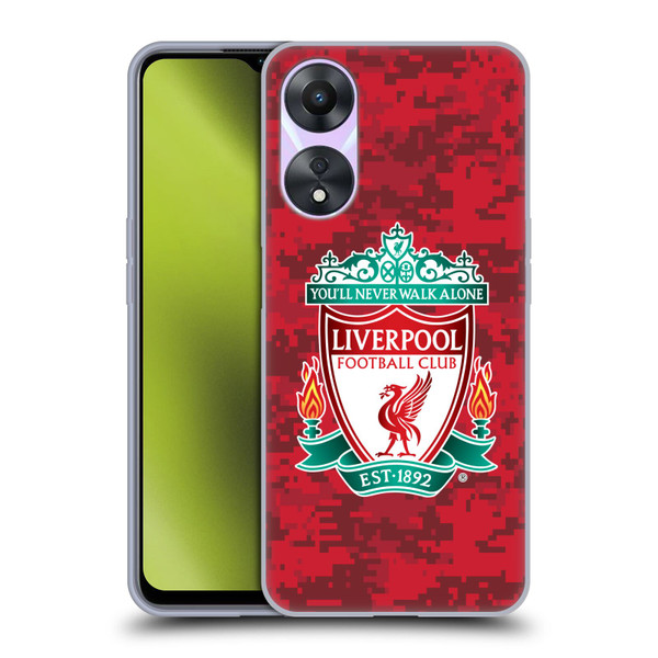 Liverpool Football Club Digital Camouflage Home Red Crest Soft Gel Case for OPPO A78 4G