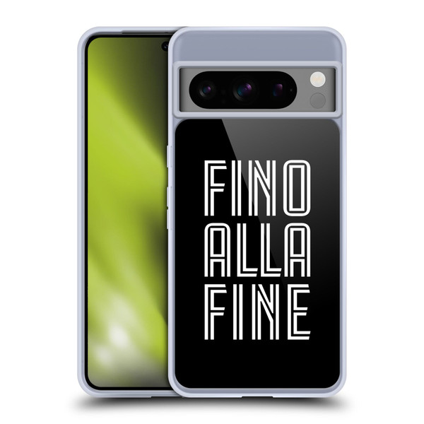 Juventus Football Club Type Fino Alla Fine Black Soft Gel Case for Google Pixel 8 Pro