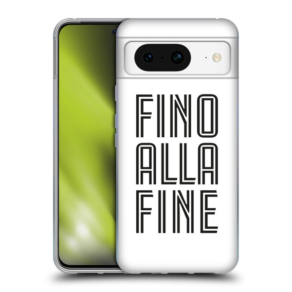 Juventus Football Club Type Fino Alla Fine White Soft Gel Case for Google Pixel 8