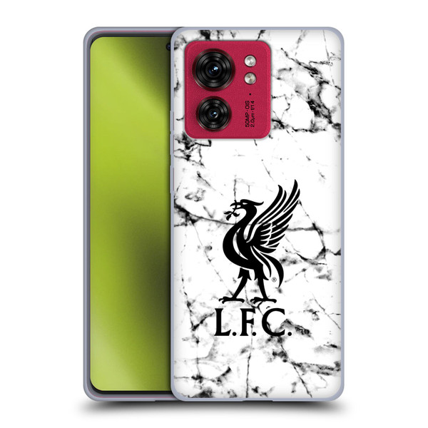 Liverpool Football Club Marble Black Liver Bird Soft Gel Case for Motorola Moto Edge 40