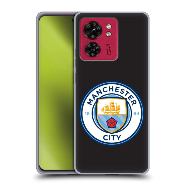 Manchester City Man City FC Badge Black Full Colour Soft Gel Case for Motorola Moto Edge 40