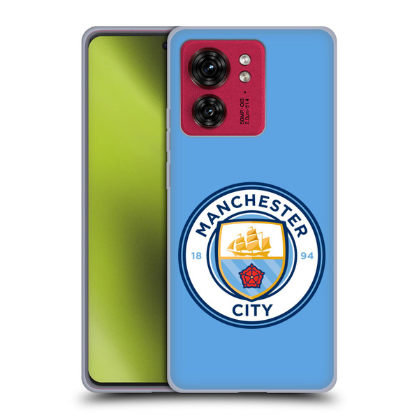 Manchester City Man City FC Badge Blue Full Colour Soft Gel Case for Motorola Moto Edge 40