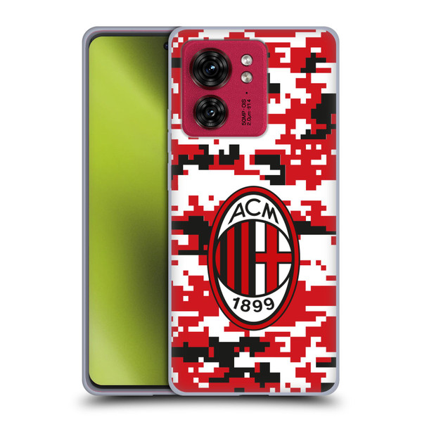 AC Milan Crest Patterns Digital Camouflage Soft Gel Case for Motorola Moto Edge 40